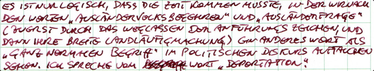 Es hat sich nichts verändert